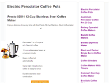 Tablet Screenshot of electricpercolatorcoffeepot.com